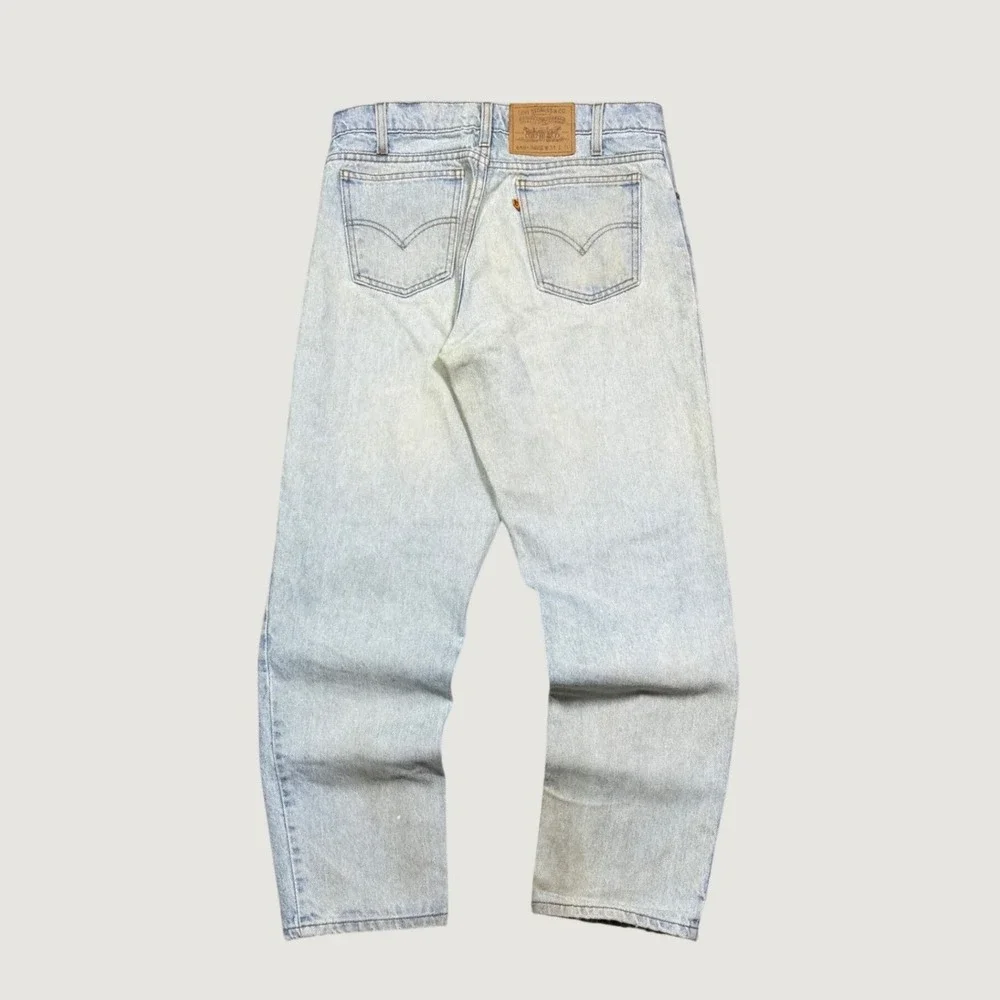 Vintage Levis 550 Orange Tab Relaxed Fit Tapered Leg Light Wash Jeans 33x30